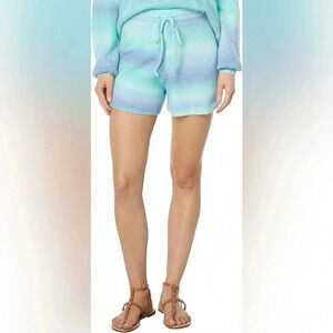 NWT $118 LILLY PULITZER Wanetta Knit Sweater Shorts XLarge Surf Blue Space Dye